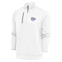 Men's Antigua  White Corpus Christi Hooks Generation Quarter-Zip Pullover Top