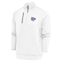 Men's Antigua  White Corpus Christi Hooks Generation Quarter-Zip Pullover Top