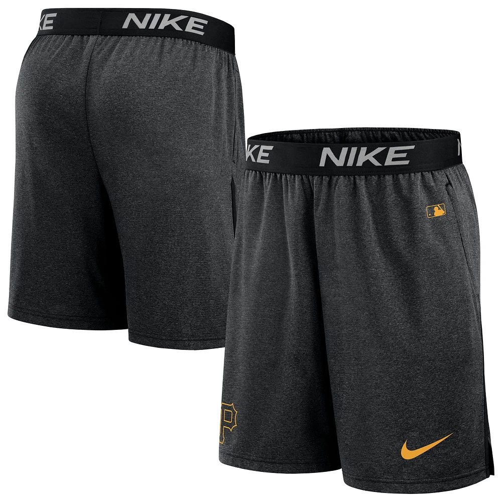 Men's Nike Black Pittsburgh Pirates Authentic Collection Performance Knit Shorts