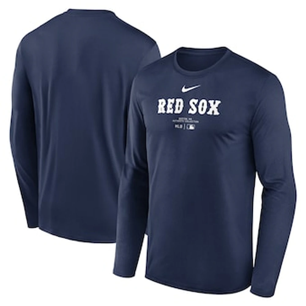 Men's Nike Navy Boston Red Sox Authentic Collection Performance Long Sleeve T-Shirt