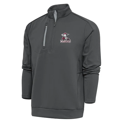 Men's Antigua  Pewter Fayetteville Woodpeckers Generation Quarter-Zip Pullover Top