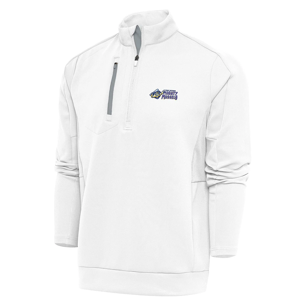 Men's Antigua Fort Myers Mighty Mussels Generation Quarter-Zip Pullover Top