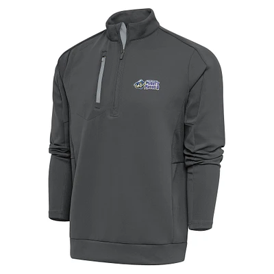 Men's Antigua  Pewter Fort Myers Mighty Mussels Generation Quarter-Zip Pullover Top