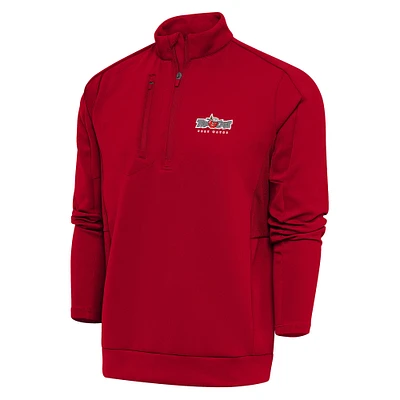 Men's Antigua  Red Fort Wayne TinCaps Generation Quarter-Zip Pullover Top