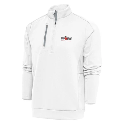 Men's Antigua  White Fort Wayne TinCaps Generation Quarter-Zip Pullover Top