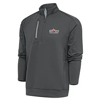 Men's Antigua  Pewter Fort Wayne TinCaps Generation Quarter-Zip Pullover Top
