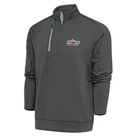 Men's Antigua  Pewter Fort Wayne TinCaps Generation Quarter-Zip Pullover Top