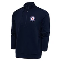 Men's Antigua  Navy Fredericksburg Nationals Generation Quarter-Zip Pullover Top