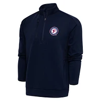 Men's Antigua  Navy Fredericksburg Nationals Generation Quarter-Zip Pullover Top