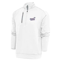 Men's Antigua  White Kannapolis Cannon Ballers Generation Quarter-Zip Pullover Top