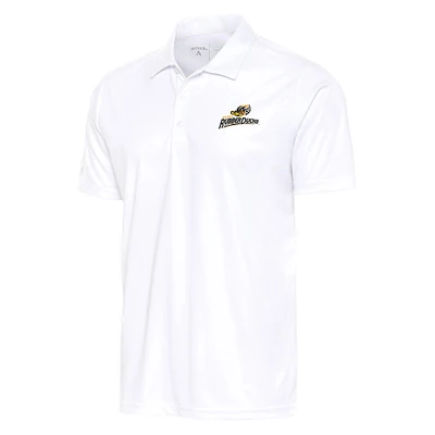 Men's Antigua  White Akron RubberDucks Tribute Polo