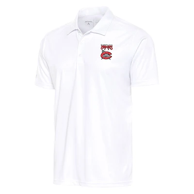 Men's Antigua  White Carolina Mudcats Tribute Polo