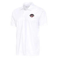 Men's Antigua  White Hickory Crawdads Tribute Polo