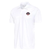 Men's Antigua  White Hickory Crawdads Tribute Polo