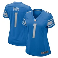 Women's Nike Number 1 Mom Blue Detroit Lions Game Jersey