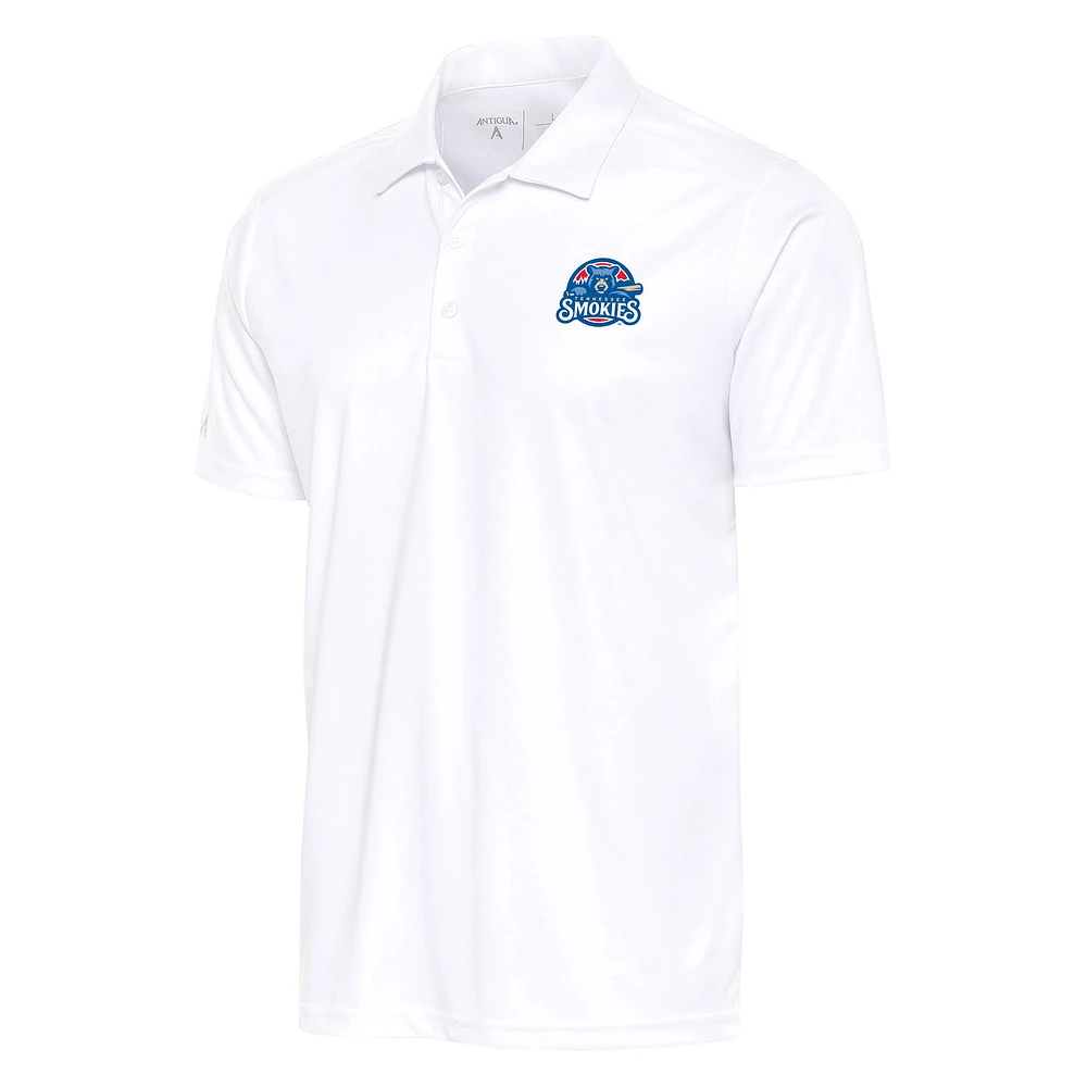 Men's Antigua White Tennessee Smokies Tribute Polo