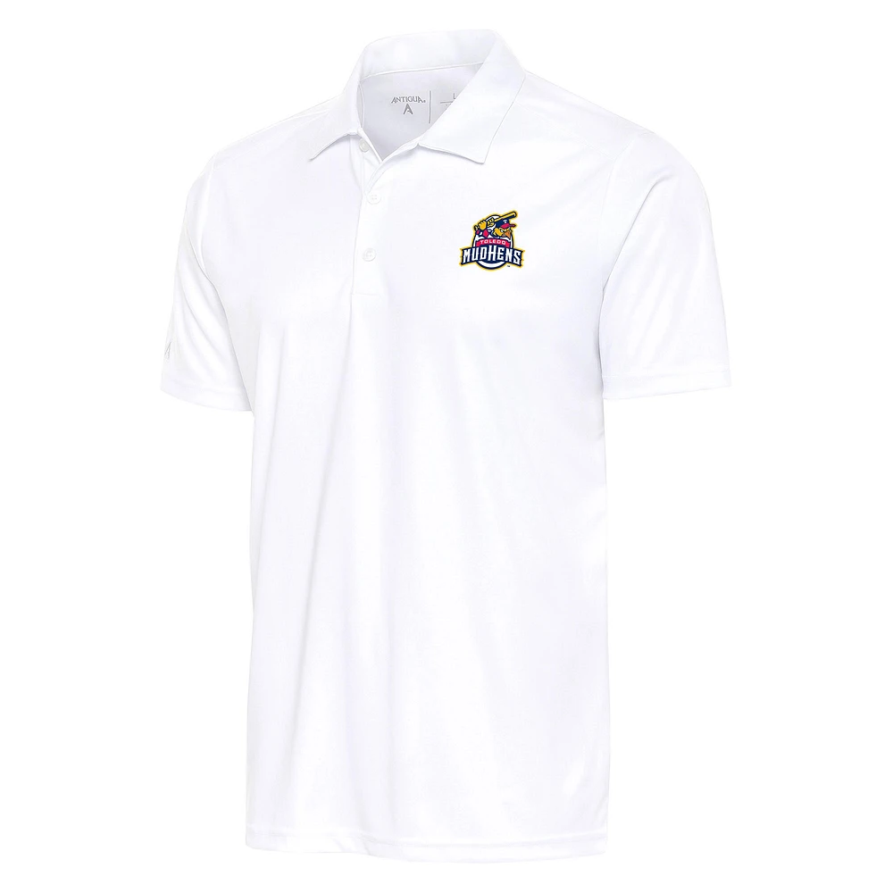 Men's Antigua White Toledo Mud Hens Tribute Polo