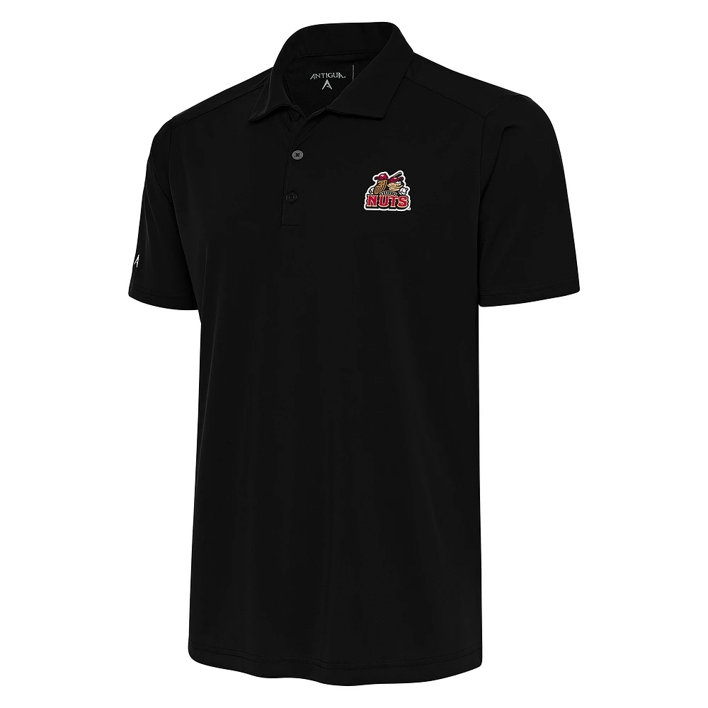 Men's Antigua Black Modesto Nuts Big & Tall Tribute Polo
