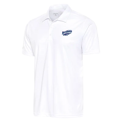 Men's Antigua  White Pensacola Blue Wahoos Big & Tall Tribute Polo