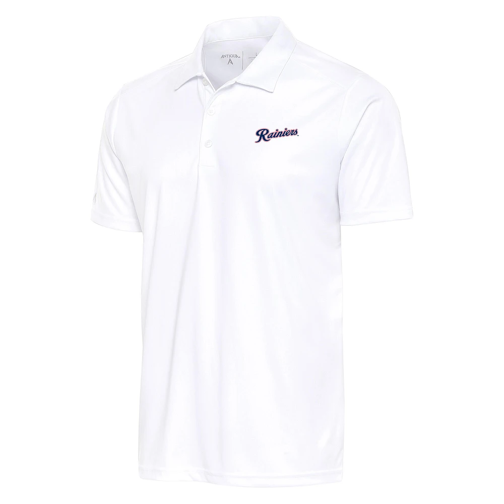 Men's Antigua White Tacoma Rainiers Big & Tall Tribute Polo