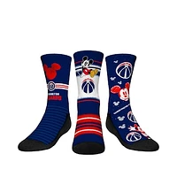 Youth Rock Em Socks Mickey Mouse Navy Washington Wizards Three-Pack Disney Crew Socks Set