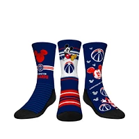 Youth Rock Em Socks Mickey Mouse Navy Washington Wizards Three-Pack Disney Crew Socks Set