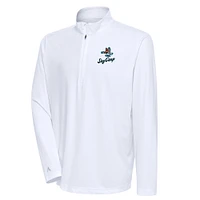 Men's Antigua  White Beloit Sky Carp Tribute Quarter-Zip Pullover Top