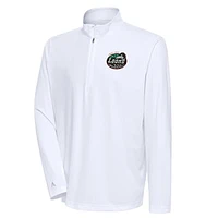 Men's Antigua  White Great Lakes Loons Tribute Quarter-Zip Pullover Top
