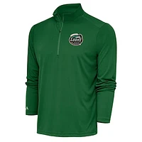 Men's Antigua  Hunter Green Great Lakes Loons Tribute Quarter-Zip Pullover Top