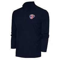 Men's Antigua  Navy Jacksonville Jumbo Shrimp Tribute Quarter-Zip Pullover Top