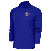 Men's Antigua  Royal Jacksonville Jumbo Shrimp Tribute Quarter-Zip Pullover Top