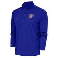 Men's Antigua  Royal Jacksonville Jumbo Shrimp Tribute Quarter-Zip Pullover Top