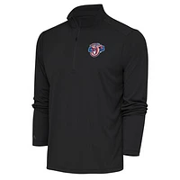 Men's Antigua  Charcoal Jacksonville Jumbo Shrimp Tribute Quarter-Zip Pullover Top