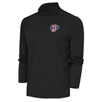 Men's Antigua  Charcoal Jacksonville Jumbo Shrimp Tribute Quarter-Zip Pullover Top