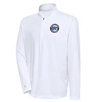 Men's Antigua  White Jersey Shore BlueClaws Tribute Quarter-Zip Pullover Top