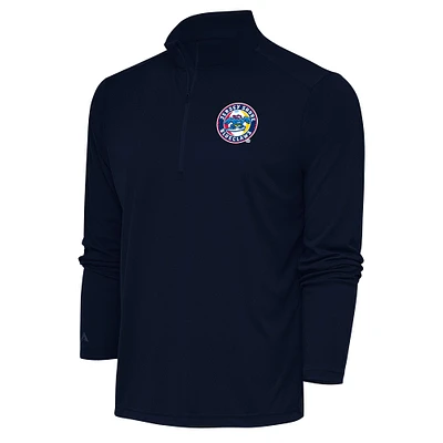 Men's Antigua  Navy Jersey Shore BlueClaws Tribute Quarter-Zip Pullover Top