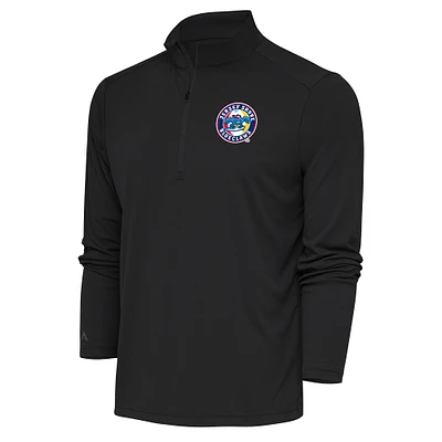 Men's Antigua  Charcoal Jersey Shore BlueClaws Tribute Quarter-Zip Pullover Top