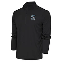 Men's Antigua  Charcoal Jupiter Hammerheads Tribute Quarter-Zip Pullover Top