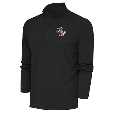 Men's Antigua  Charcoal Rocket City Trash Pandas Tribute Quarter-Zip Pullover Top