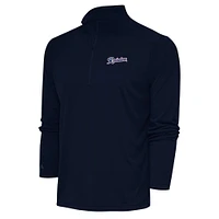 Men's Antigua  Navy Tacoma Rainiers Tribute Quarter-Zip Pullover Top