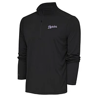 Men's Antigua  Charcoal Tacoma Rainiers Tribute Quarter-Zip Pullover Top
