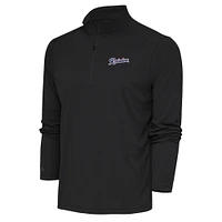 Men's Antigua  Charcoal Tacoma Rainiers Tribute Quarter-Zip Pullover Top