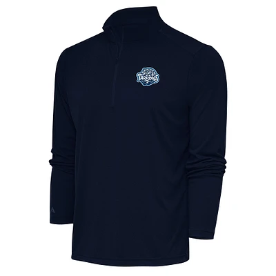 Men's Antigua  Navy Tampa Tarpons Tribute Quarter-Zip Pullover Top