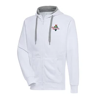Men's Antigua  White Cedar Rapids Kernels Victory Full-Zip Hoodie