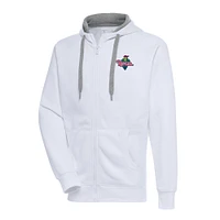 Men's Antigua  White Cedar Rapids Kernels Victory Full-Zip Hoodie