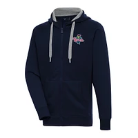 Men's Antigua  Navy Cedar Rapids Kernels Victory Full-Zip Hoodie