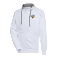 Men's Antigua  White Charleston RiverDogs Victory Full-Zip Hoodie