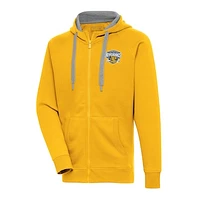 Men's Antigua  Gold Charleston RiverDogs Victory Full-Zip Hoodie