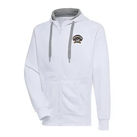 Men's Antigua  White Erie SeaWolves Victory Full-Zip Hoodie