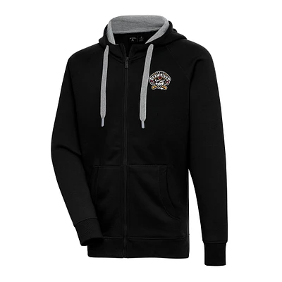 Men's Antigua  Black Erie SeaWolves Victory Full-Zip Hoodie